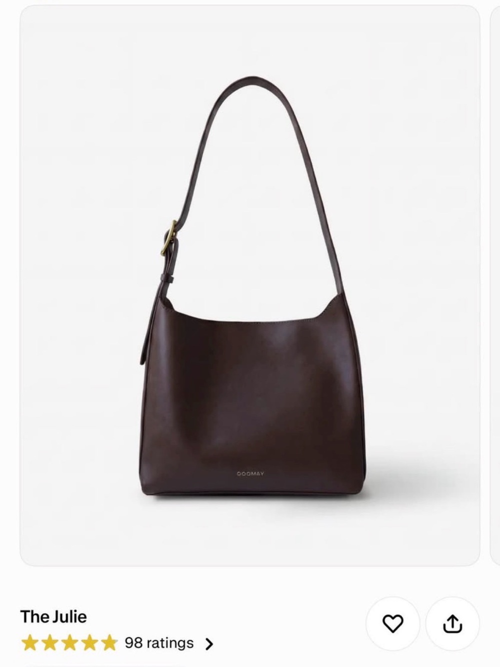 The Julie Shoulder Bag in Dark Brown